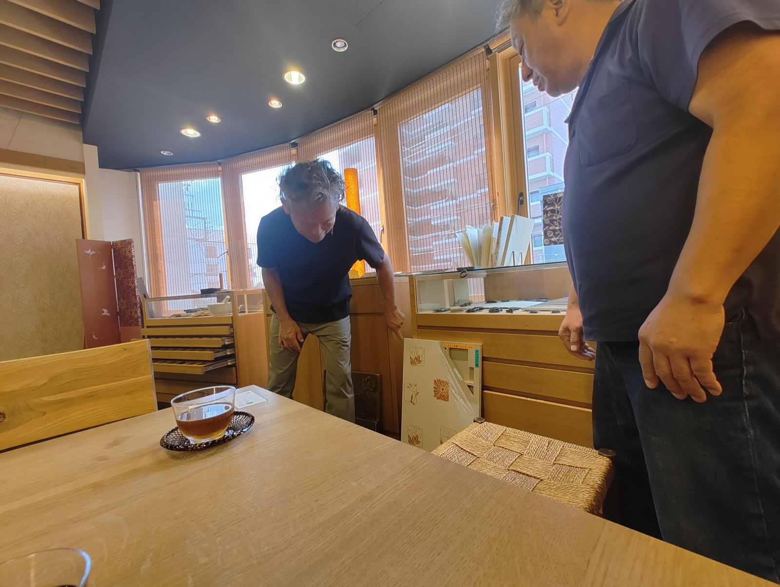 A fusuma sample in the shop